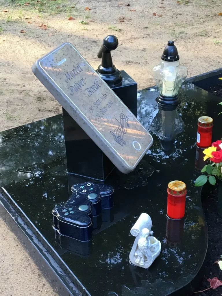 iPhone als Grabschmuck