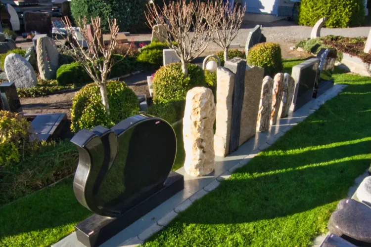 Grabsteine in der Ausstellung