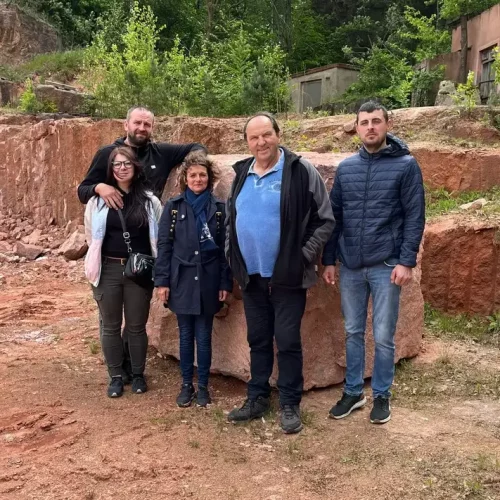 Grobe-Team bei der Steinbruchbesichtigung